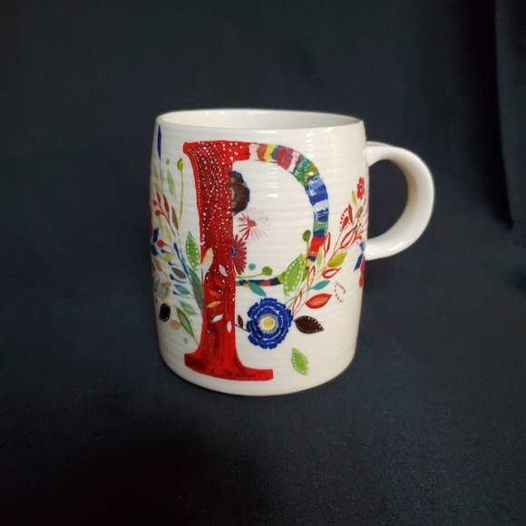 Anthropologie Other - Anthropologie Petal Palette Monogram Letter P Mug